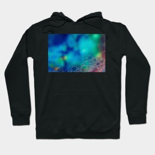 Colorful blurry background, ornament made of soft clear bubbles Hoodie